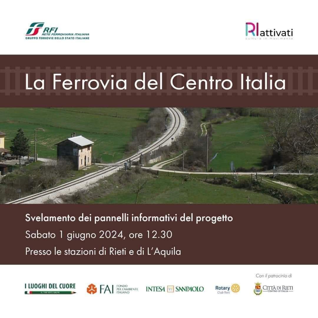 Conferenza stampa svelamento pannelli Rieti – L’Aquila